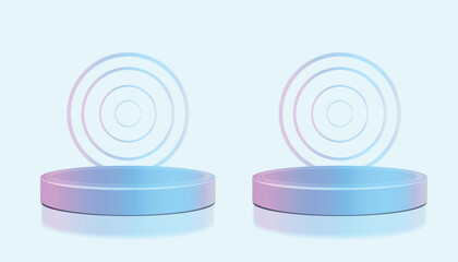 Minimal Pastel Podium Stand for Product Presentation
