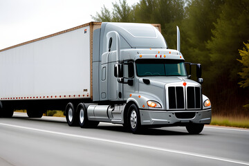 semi truck on road