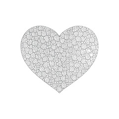 The abstract flowers and leaf in heart shape would be a great design for a coloring book cover.