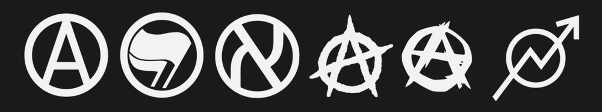 Anarchists Symbols Vector / Ai Illustrator