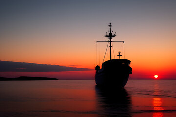 Obraz na płótnie Canvas Sunset Over Sea