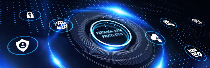 Data protection privacy concept. Personal data protection. 3d illustration