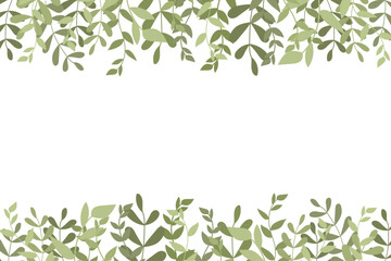 Digital painting lovely little green Leaf design vector with space in the middle of page for wedding or greeting card background and wallpaper or website issue. Jpeg, png and AI format