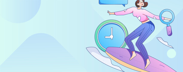 Business People Flat Vector Concept Operation Hand Drawn Illustration
