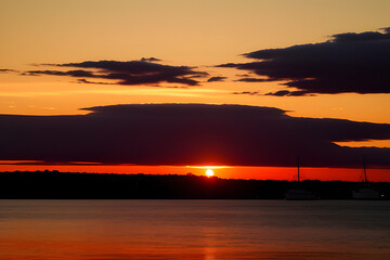 Naklejka premium Sunset Over Sea