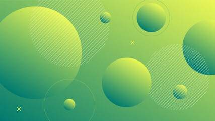  Modern Abstract Background Retro Memphis and Yellow Green Gradient Color