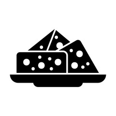 cheese glyph style icon