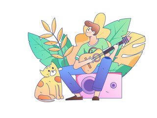 Business People Flat Vector Concept Operation Hand Drawn Illustration
