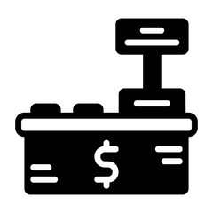 cashbox glyph style icon
