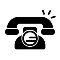 customer service glyph style icon