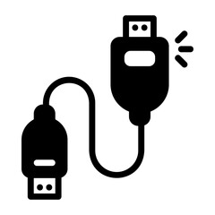 usb converter glyph style icon