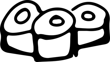 doodle sushi drawing