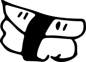 doodle sushi drawing