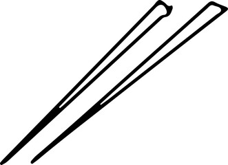 hand drawn doodle chopstick