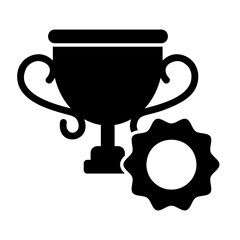 trophy glyph style icon