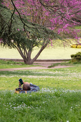 jardines de villa burguese, descansando