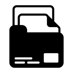 folder glyph style icon