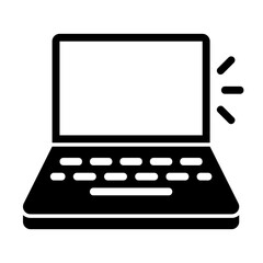 laptop glyph style icon