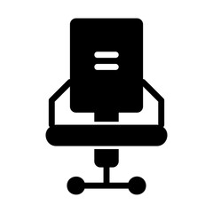 office chair glyph style icon