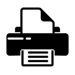 printer glyph style icon