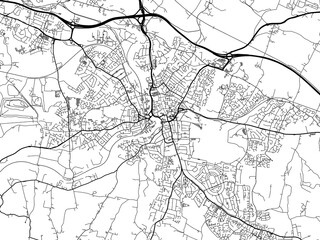 Fototapeta na wymiar Road map of the city of Maidstone the United Kingdom on a white background.
