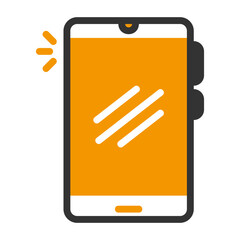 mobile phone filled outline colored icon