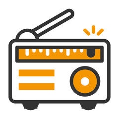 radio filled outline colored icon
