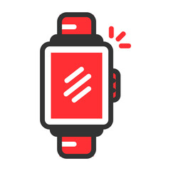 smartwatch filled outline colored icon