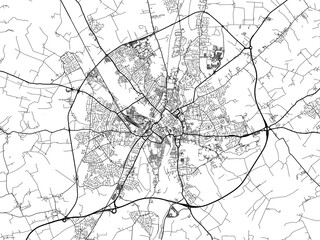 Road map of the city of  York the United Kingdom on a white background.