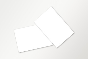 Abstract background. Two sheets of paper templates for print, advertising, social networks, presentations. No color.