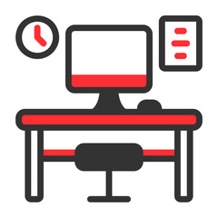 workplace filled outline colored icon