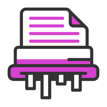 recommend clip art: paper shredder filled outline colored icon