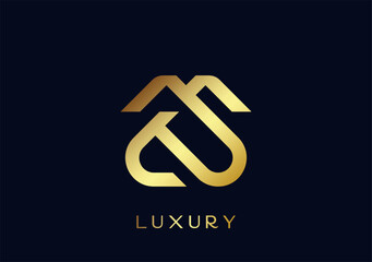 Monogram Luxury combine Letter A S vector symbol
