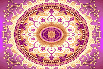 Ethnic floral seamless pattern purple background. Abstract traditional folk antique tribal graphic line. Texture textile fabric Indian patterns. Ornate elegant luxury vintage retro style.