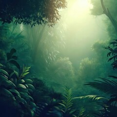 Fototapeta na wymiar dense tropical jungle