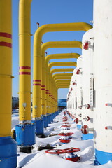 Gas transportation equipment in the Arctic zone of Siberia