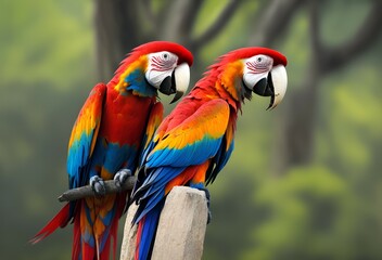 Obraz na płótnie Canvas blue and yellow macaw