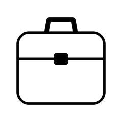 Briefcase icon. Business bag icon. Suitcase, portfolio symbol, linear style pictogram isolated on white.