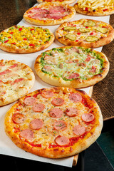 pizza set on the table