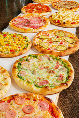 pizza set on the table