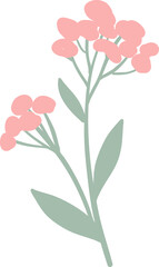 Flower cute hand drawn element clipart , summer vivid blossom floral clipart drawing PNG 