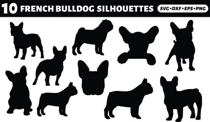 French Bulldog Silhouettes Bundle
