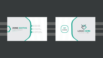 Latest Modern Simple Double-sided creative Visiting card print template Design for corporate style. Personal with company logo. Vector illustrator