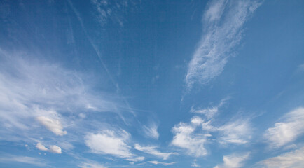 Azure sky background with white clouds
