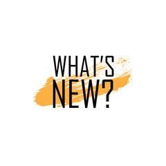 what's new sign on white background	