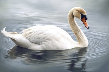 Fototapeta premium swan on the lake