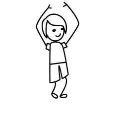 hand drawn kid character