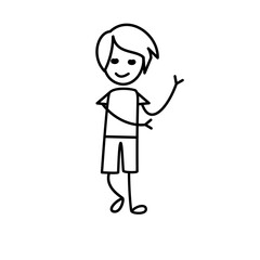 hand drawn kid character