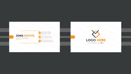 Latest Simple Double-sided Visiting card print template Design for Modern style. with Vector illustrator.
