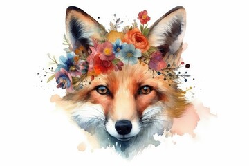 Naklejka premium red fox vulpes